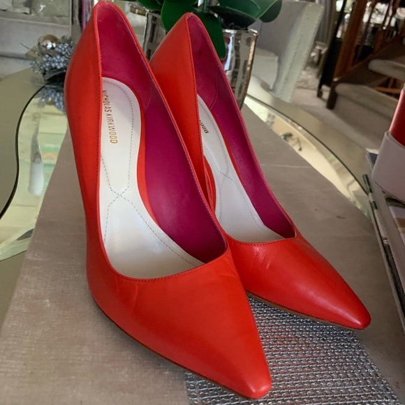 Gorgeous Orange NICHOLAS KIRKWOOD Pump SZ 10 👠👠🔥🔥🔥 - Picture 9 of 14